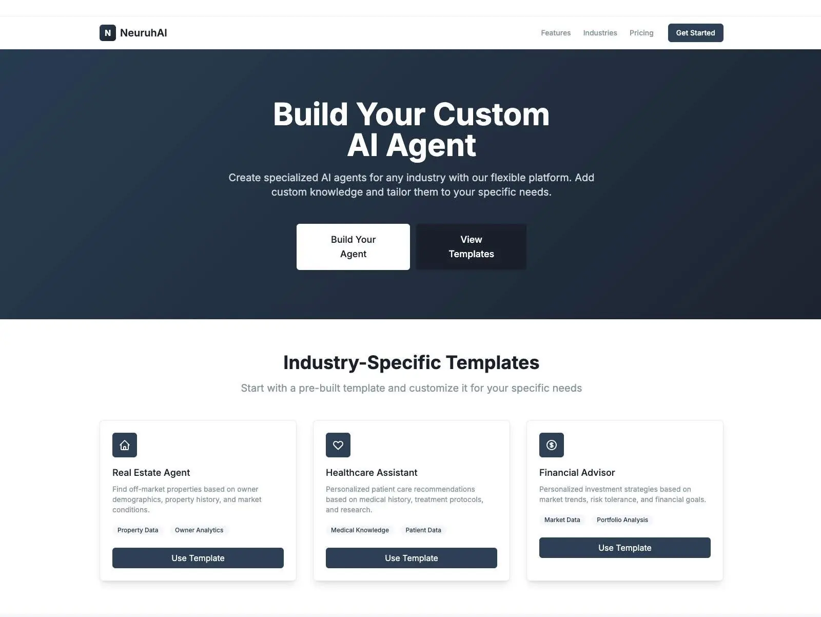 Historical Neuruh configurable intelligence builder interface